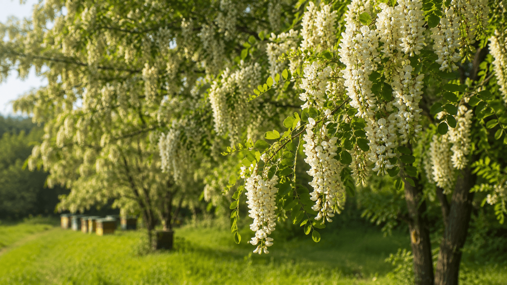 Flori de salcam pentru miere de salcam naturala